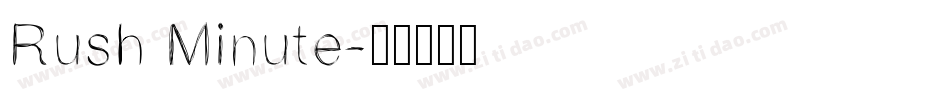 Rush Minute字体转换